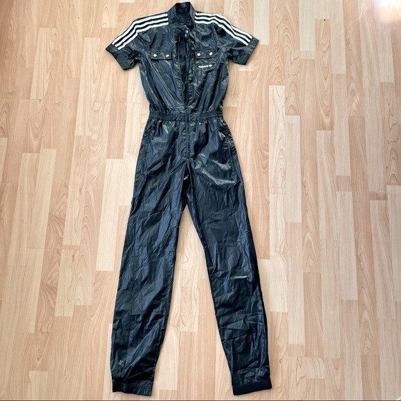 adidas Pants - ADIDAS - Rare! Vintage Retro High-Waist, Ankle Jumpsuit Wind-Breaker Sz XS (0164